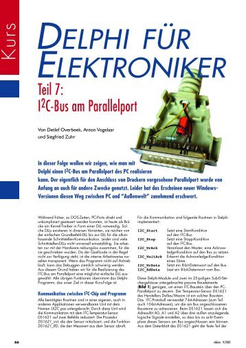 DELPHI FÃœR ELEKTRONIKER