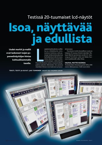 Vertailu>Isot lcd-näytöt - MikroPC