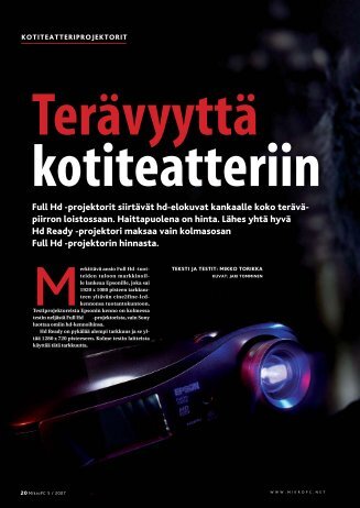 Full Hd -projektorit siirtävät hd-elokuvat kankaalle koko ... - MikroPC