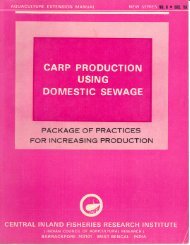 Carp production using domestic sewage. - Central Inland Fisheries ...