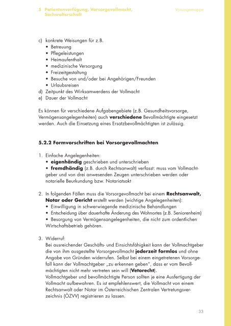 VORSORGEMAPPE - in Feldkirch