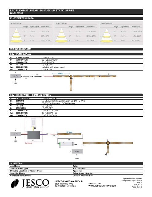 led flexible linear • dl-flex-up static series - Jesco Lighting