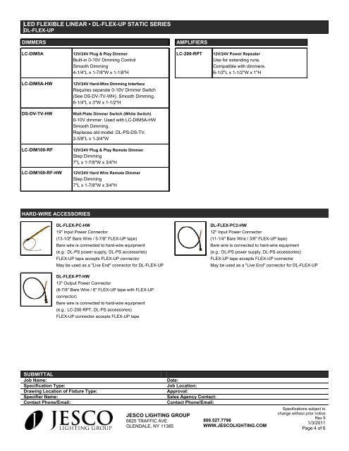 led flexible linear • dl-flex-up static series - Jesco Lighting