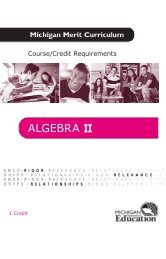 Algebra II.pdf - Michigan Association of Secondary School Principals