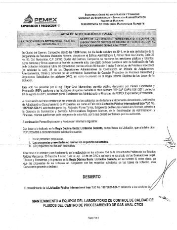SUBDIRECCIÃN DE ADMINISTRACIÃN Y FINANZAS - PEMEX ...