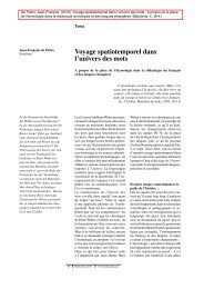 Voyage spatiotemporel dans l'univers des mots : Ã  ... - Publications