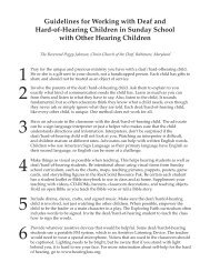 Guidelines for Working with Deaf and Hard-of-Hearing ... - Cokesbury