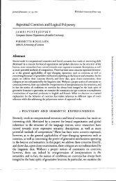 Aspectual Coercion and Logical Polysemy - Journal of Semantics