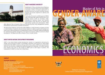 Master of Arts in Gender-Aware Economics at Makerere ... - IDEAs