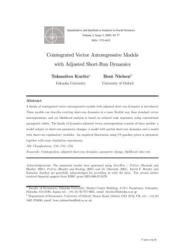 Cointegrated Vector Autoregressive Models with Adjusted Short-Run