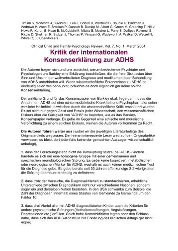Timimi - ADS-Kritik