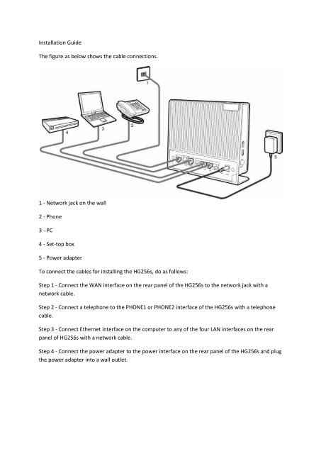 Installation Guide The Figure As Below Shows The Cable Starhub