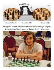 Chess Daily News by Susan Polgar - No incentive for Wesley for now