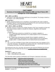 Fact Sheet - Summary of Acute Myocardial Infarction and ... - Qsource