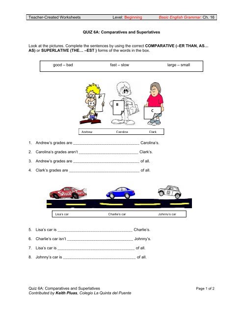 Quiz de Português (06) para o 1° e 2° ano Fundamental