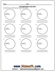 Calculate the Circumference and Area of Circles - Math for Children