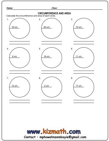 Calculate the Circumference and Area of Circles - Math for Children