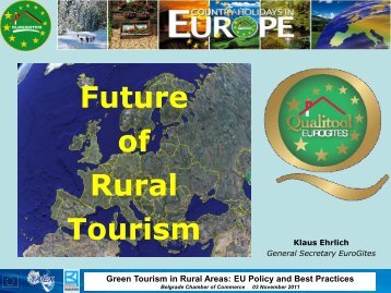 Green Tourism in Rural Areas: EU Policy and Best Practices