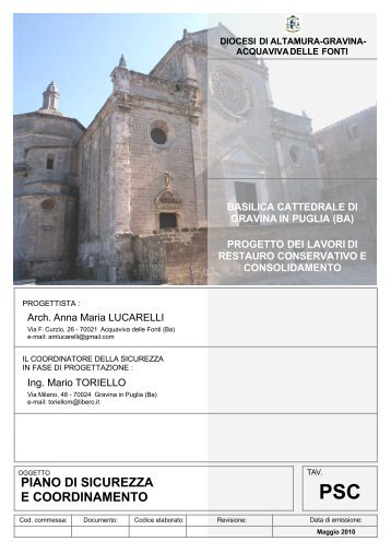 basilica cattedrale di - Diocesi Altamura - Gravina - Acquaviva delle ...
