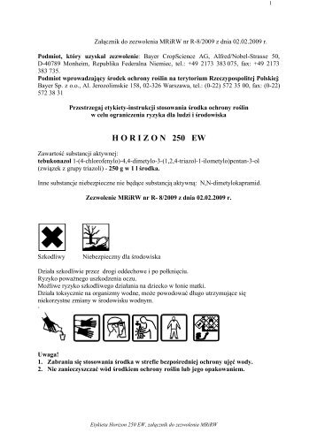 H O R I Z O N 250 EW - Ochrona Sadu