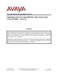 Application Notes for Algo 8180 SIP Audio Alerter with Avaya IP Office