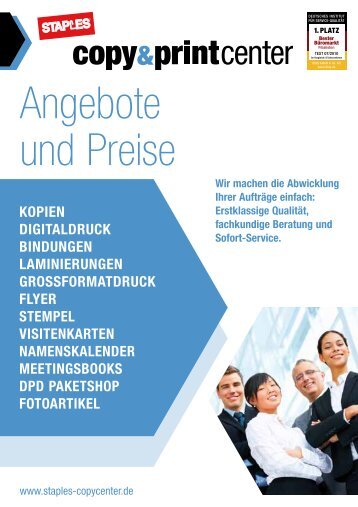 Angebote und Preise - Staples Copycenter