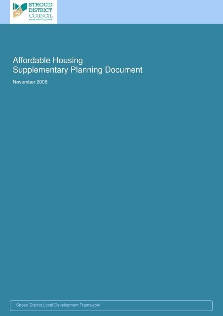 Affordable Housing Supplementary Planning Document (PDF 736 KB)