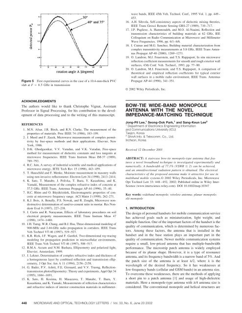 bow-tie wide-band monopole antenna with the novel impedance