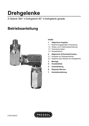 Drehgelenke - Pressol