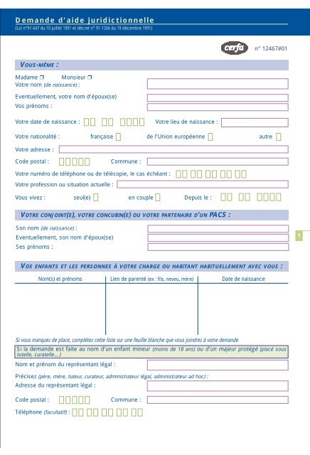 Attestation sur lhonneur aide juridictionnelle