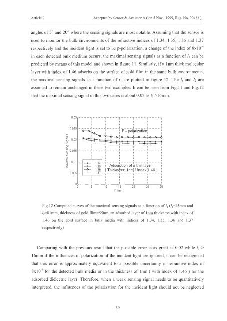 Développement de capteurs à fibre optique basés sur la résonance ...