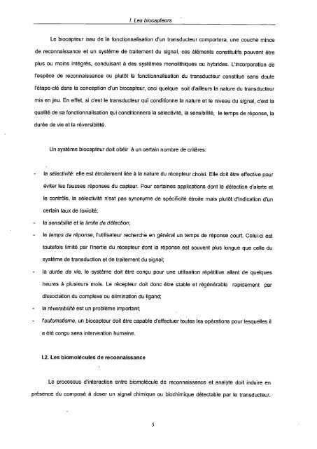 Etude de différentes méthodes de biofonctionnalisation pour la ...