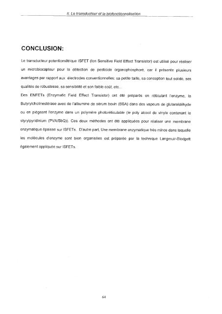 Etude de différentes méthodes de biofonctionnalisation pour la ...