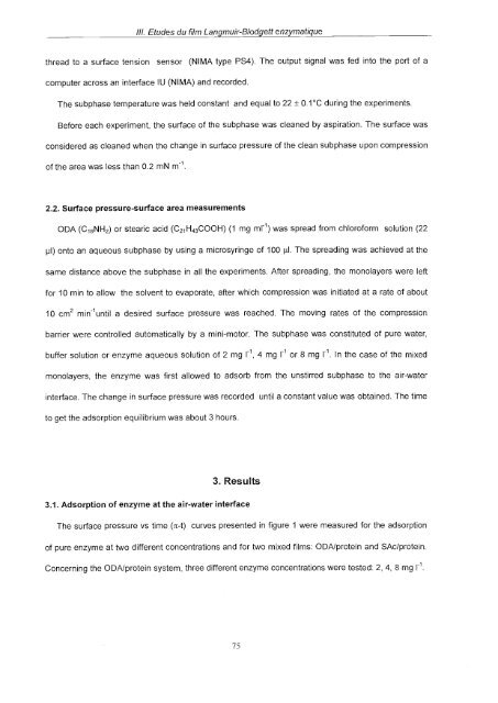 Etude de différentes méthodes de biofonctionnalisation pour la ...