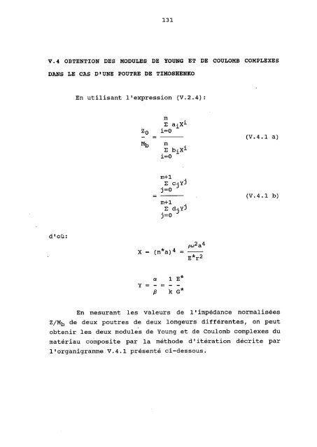 Identification des modules équivalents d'une poutre composite à ...