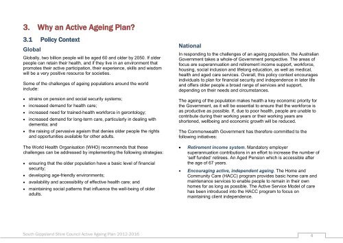 Active Ageing Plan - South Gippsland Shire Council