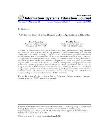 A Follow-up Study of Using Remote Desktop Applications in Education