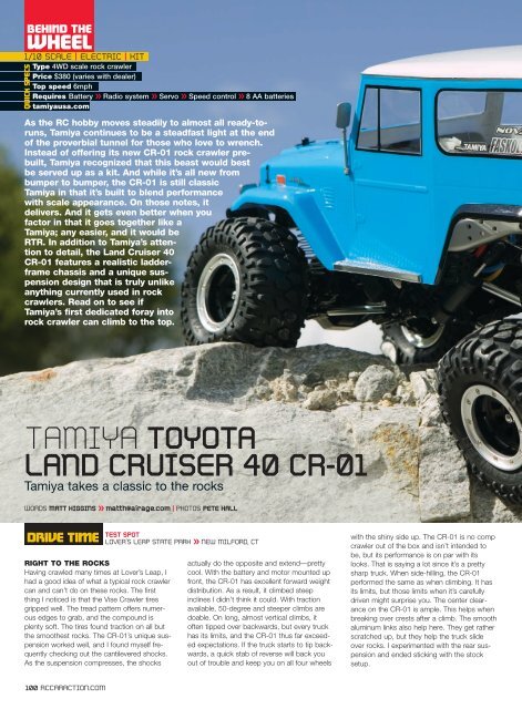 TAMIYA TOYOTA LAND CRUISER 40 CR-01 - RC Car Action