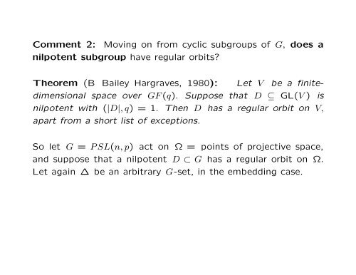 Permutation representations of finite simple groups: Orbits of cyclic ...