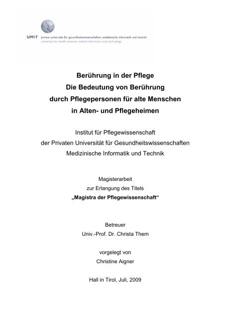 Berührung rücken bedeutung