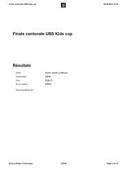 Finale cantonale UBS Kids Cup - Club Sportif Le Mouret