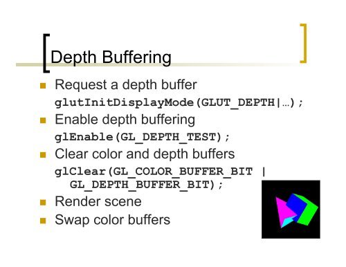 OpenGL viewing notes - Bryn Mawr Computer Science