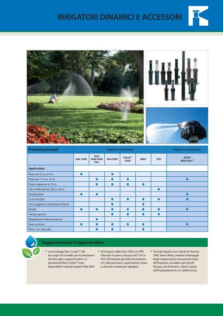 IRRIGATORI DINAMICI E ACCESSORI - LIWATEC AG