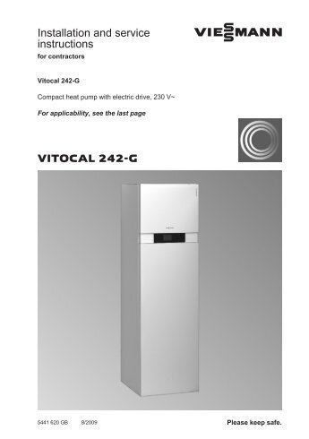 Vitocal 242G Installation Instructions11.8 MB - Viessmann