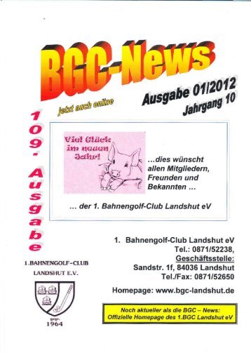 Ausgabe 01 / 2012 - BGC Landshut