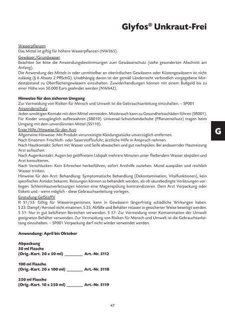 Glyfos® Premium Unkraut-Frei - Stähler GmbH & Co. KG