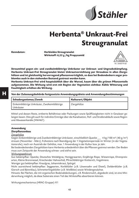 Glyfos® Premium Unkraut-Frei - Stähler GmbH & Co. KG