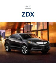 Brochure PDF ZDX - Acura