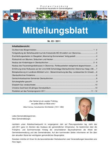 Mitteilungsblatt - Obertaufkirchen