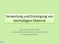 Verwertung und Entsorgung von teerhaltigem Material - H. Geiger ...